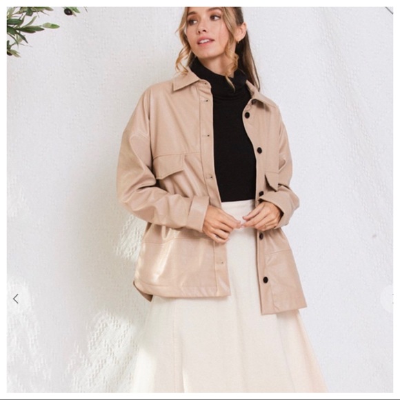 #26 Most Fabulous Faux Leather Jacket with side pockets - Picture 2 of 6